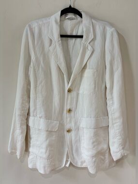 Alex Mill White Linen Blend Blazer